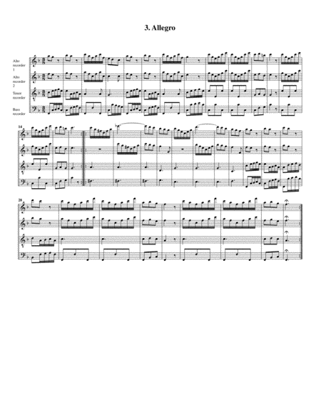 Concerto, RV 110 (arrangement for 4 recorders)