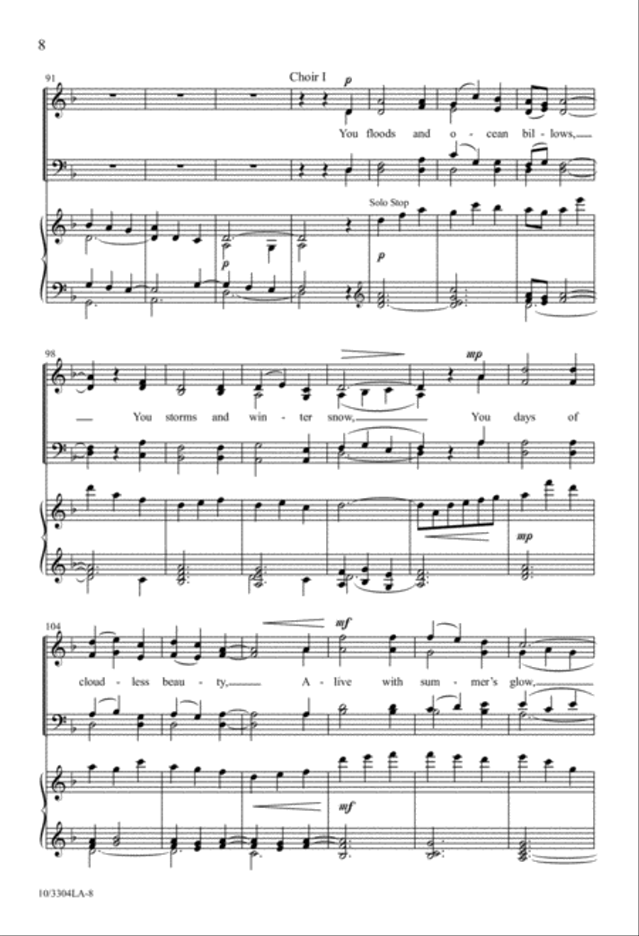 A Song We Raise 4-Part scores gallery preview page 8