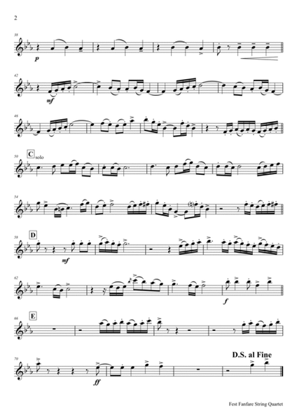 Fest Fanfare - Classical Festive Fanfare - Opener - String Quartet image number null
