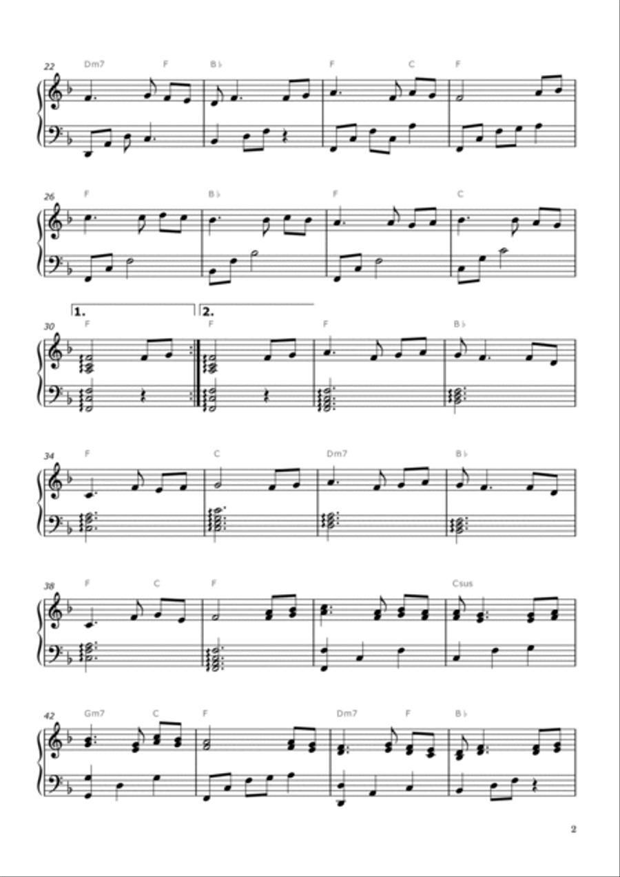 Here Is Love Celtic Harp scores gallery preview page 2