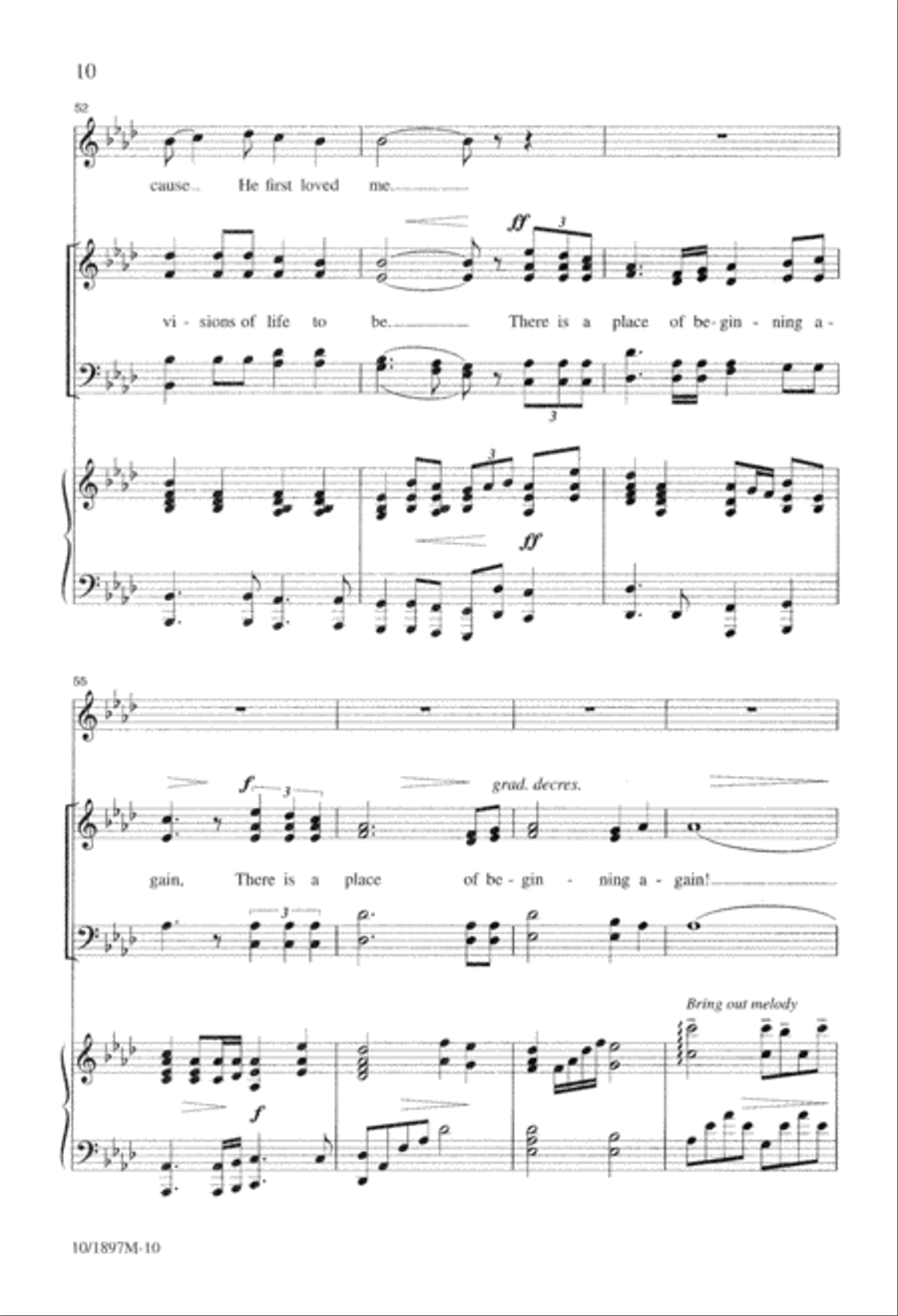 A Place of Beginning Again 4-Part scores gallery preview page 10