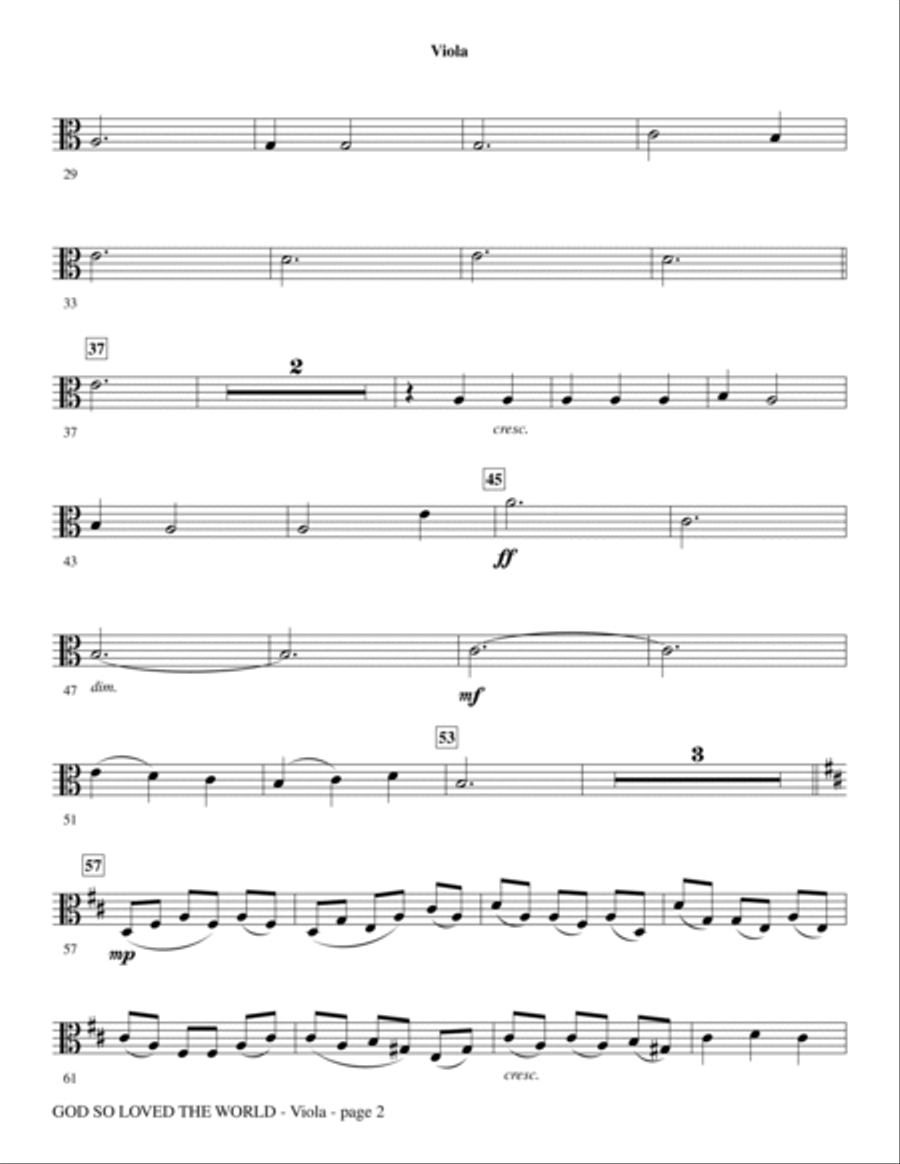 God So Loved The World Chamber Orchestra - Viola Chamber Orchestra scores gallery preview page 2