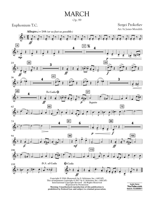 March, Op. 99 - Euphonium in Treble Clef
