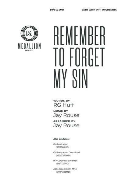 Remember to Forget My Sin