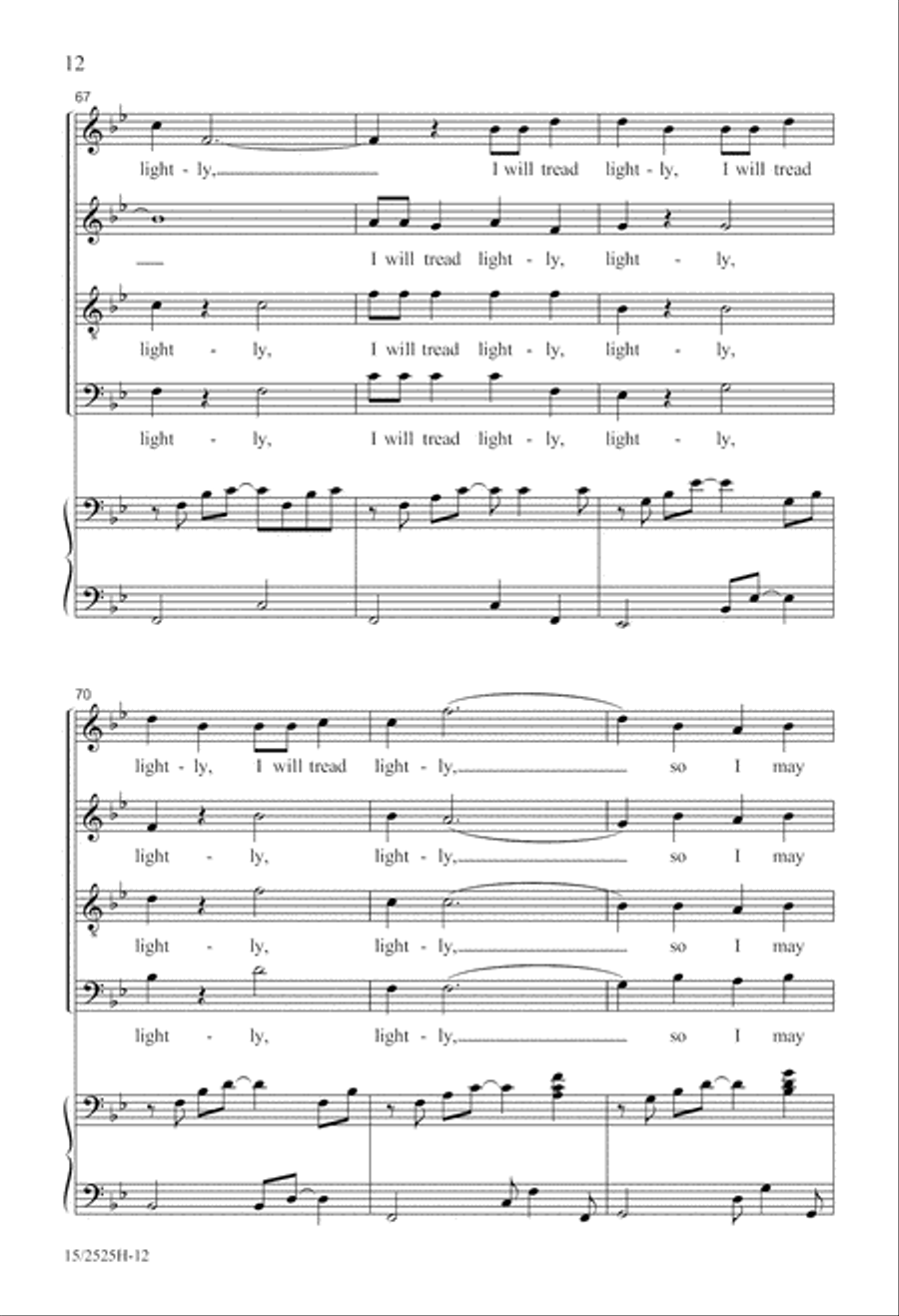 I Will Tread Lightly I Will Tread Lightly 4-Part scores gallery preview page 12