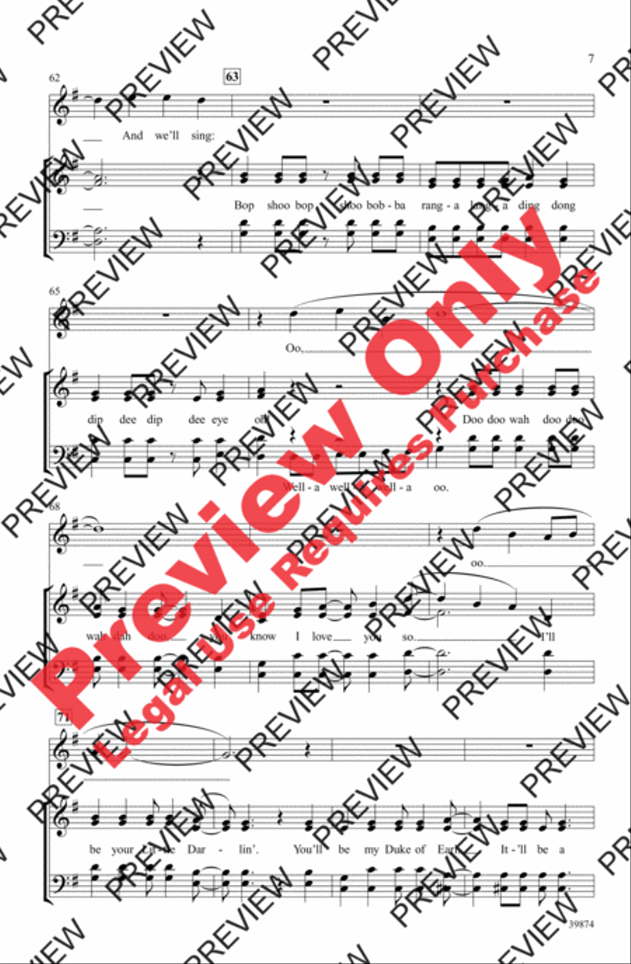 A Doo-Wop Christmas (With You) 4-Part scores gallery preview page 14