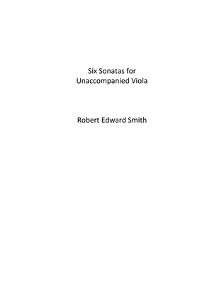Six Sonatas for Unaccompanied Viola