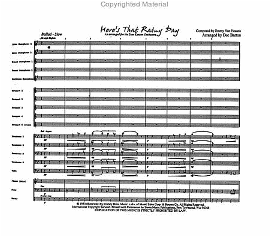 Here's That Rainy Day Jazz Ensemble scores gallery preview page 2