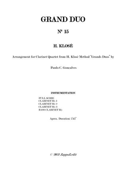 GRAND DUO Nº 15 - H. KLOSÉ image number null