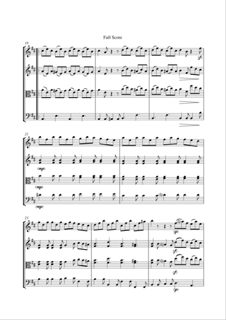CONCERTO FOR LUTE, 2 VIOLINS AND CONTINUO IN D, RV 93, 3RD MOV, ALLEGRO FOR STRING TRIO String Trio scores gallery preview page 6