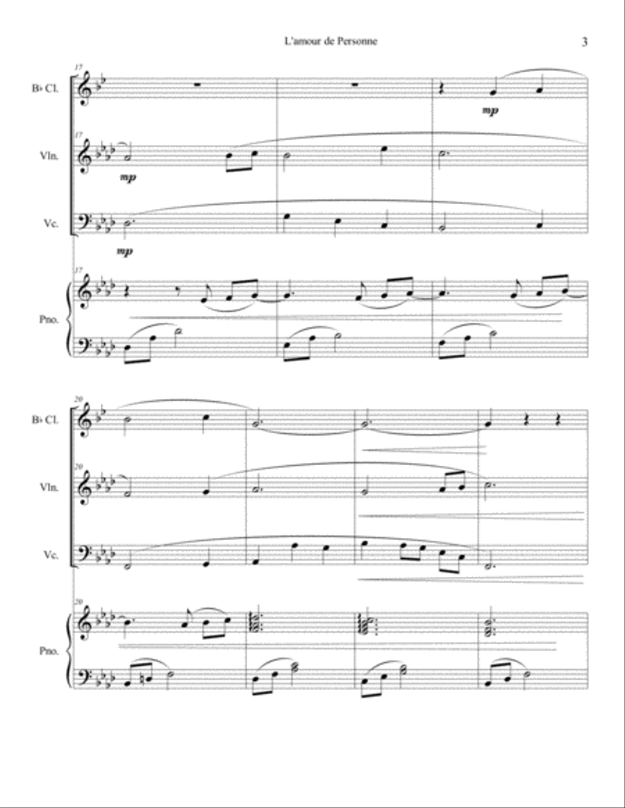 L'amour de Personne Small Ensemble scores gallery preview page 3