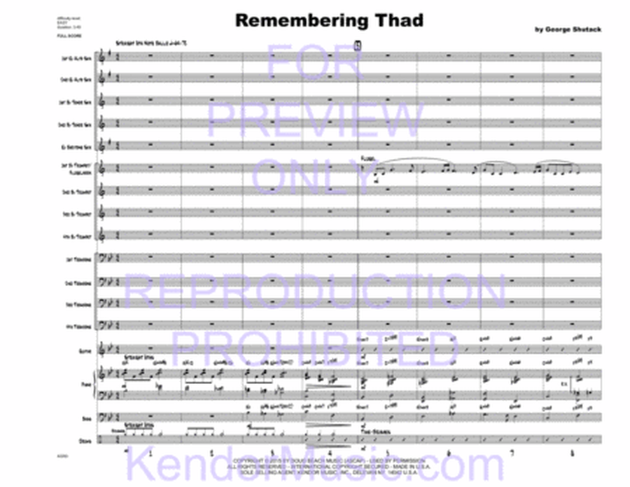 Remembering Thad (Full Score)
