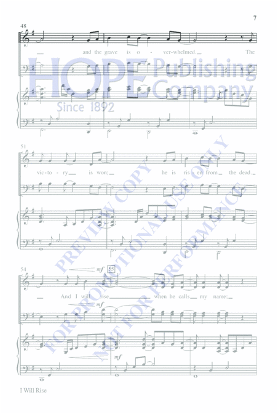 I Will Rise Choir scores gallery preview page 7