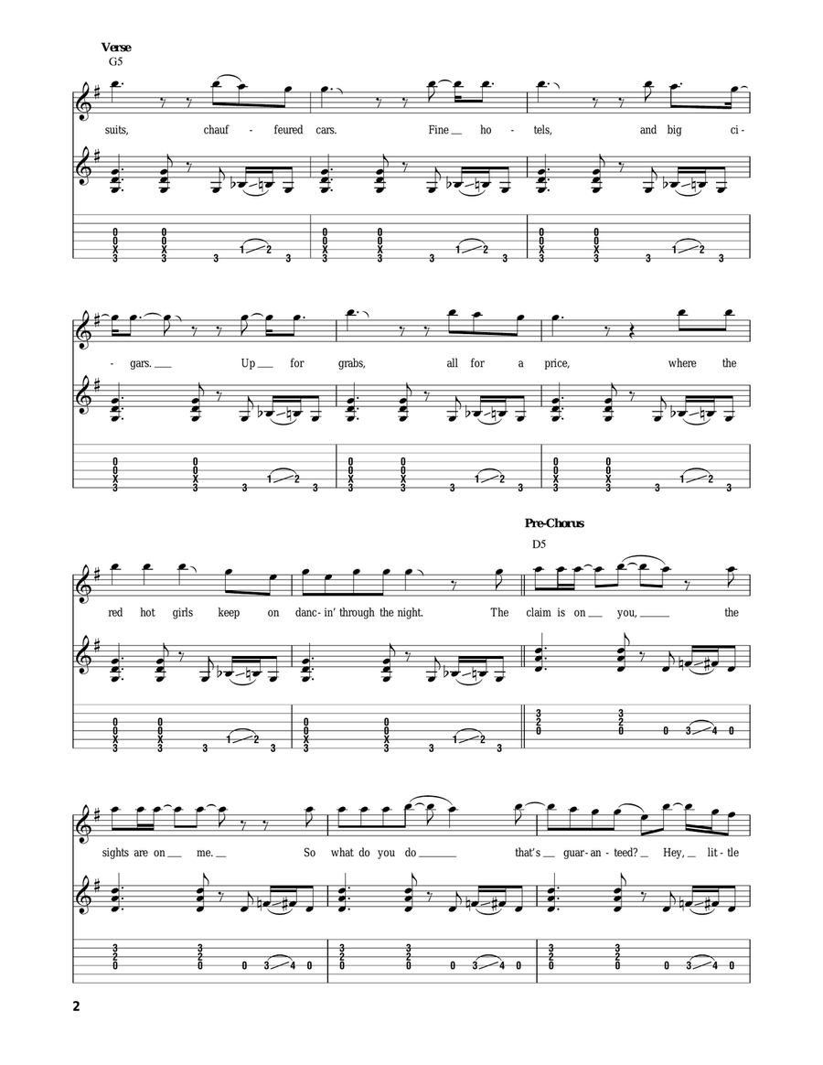 Moneytalks Acoustic Guitar scores gallery preview page 2