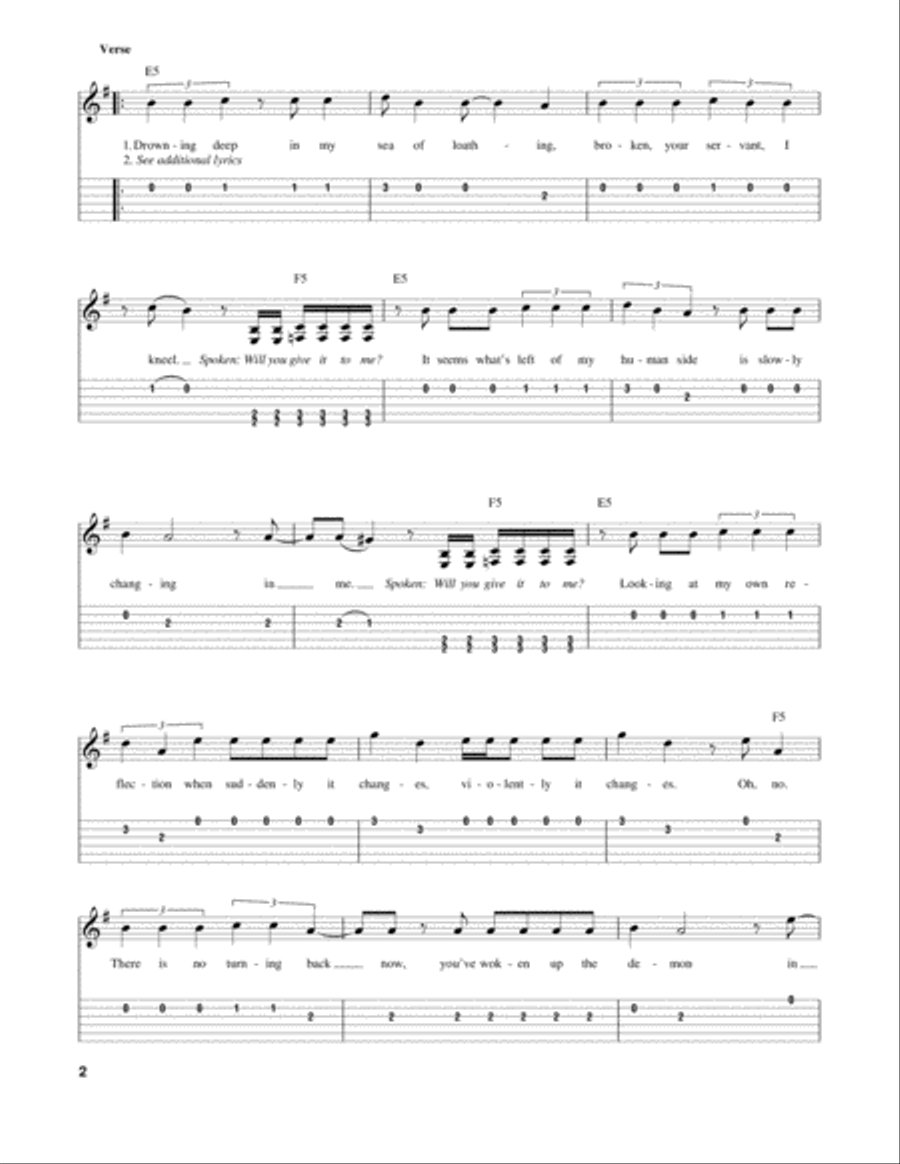 Down With The Sickness Acoustic Guitar scores gallery preview page 2