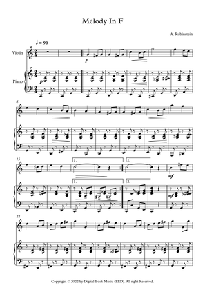 Melody In F - Anton Rubinstein (Violin + Piano)