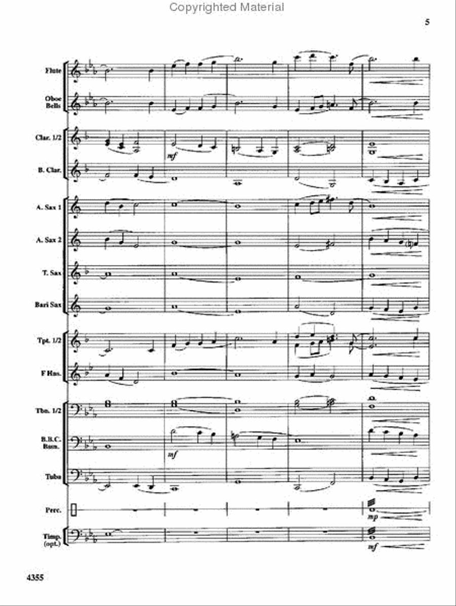 In the Shining of the Stars Concert Band scores gallery preview page 6