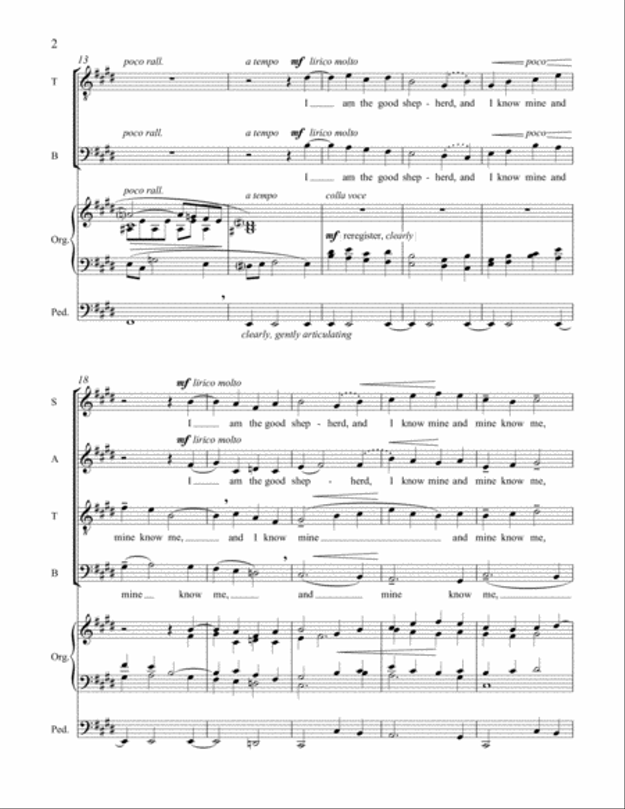 The Shepherd Motets: 2. I Am the Good Shepherd 4-Part scores gallery preview page 3