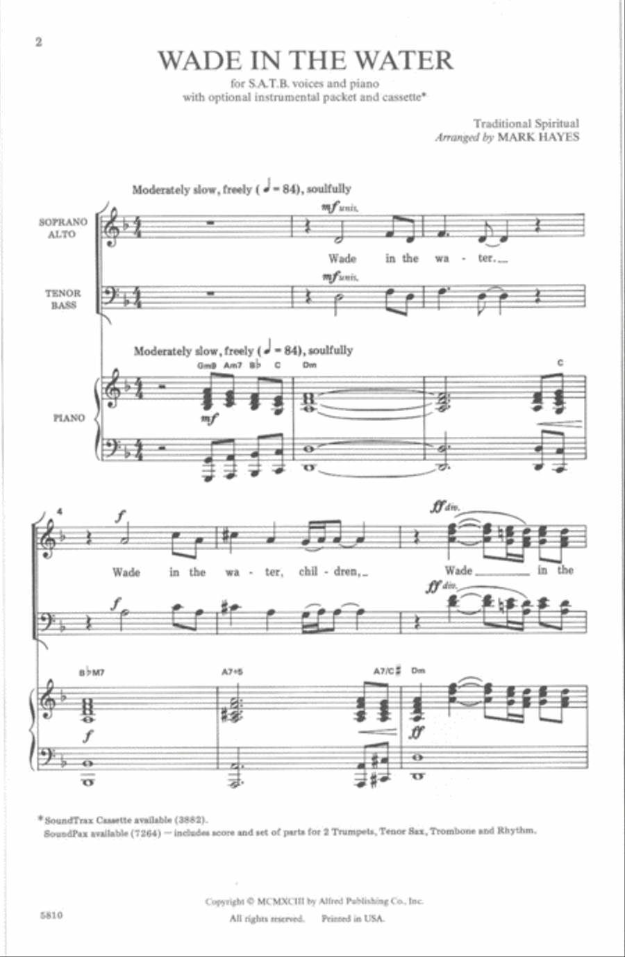 Wade in the Water 4-Part scores gallery preview page 2