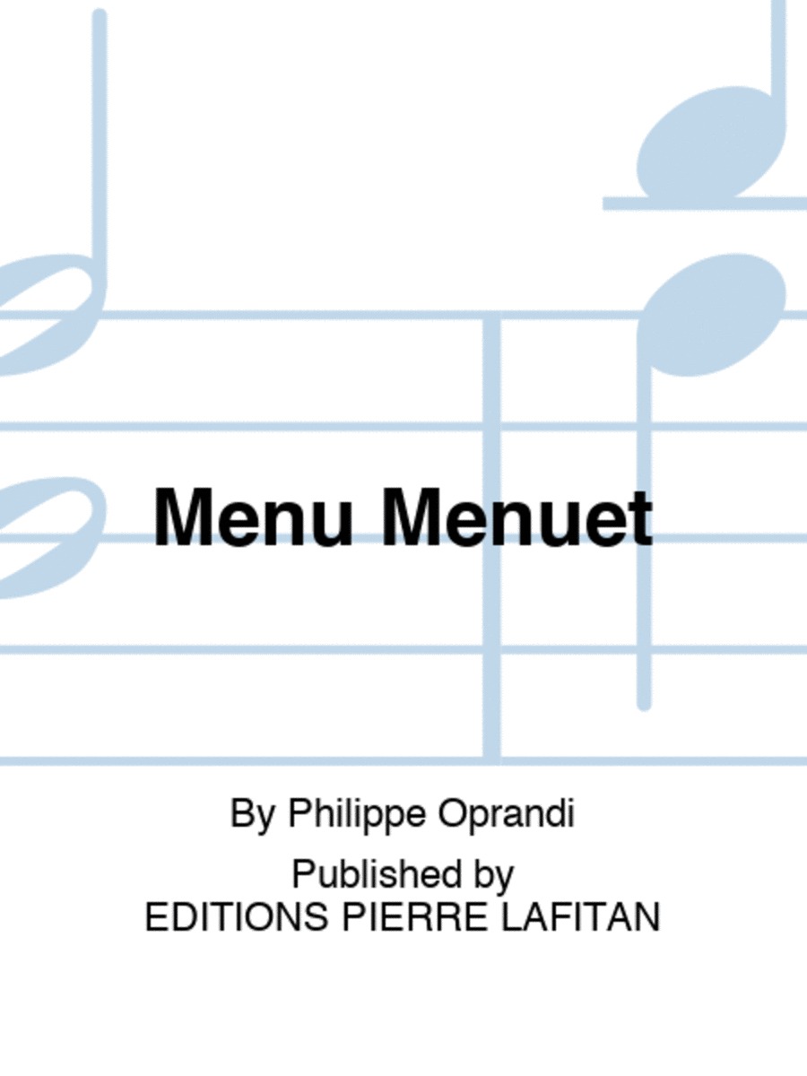 Menu Menuet Violin Solo scores gallery preview page 1