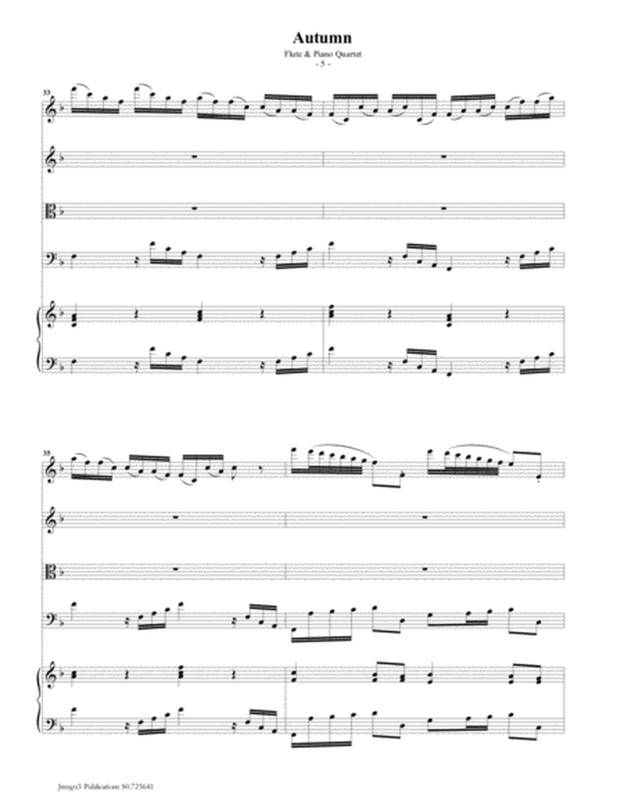 Vivaldi: The Four Seasons Complete for Flute & Piano Quartet image number null