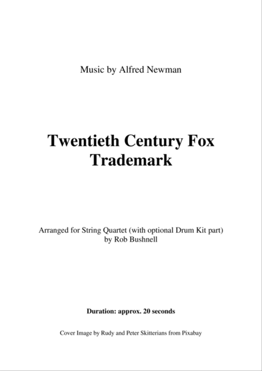 Twentieth Century Fox Trademark String Quartet scores gallery preview page 2