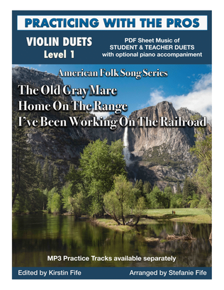 Book cover for Old Gray Mare, Home On The Range and I've Been Working On The Railroad for Violin Duet