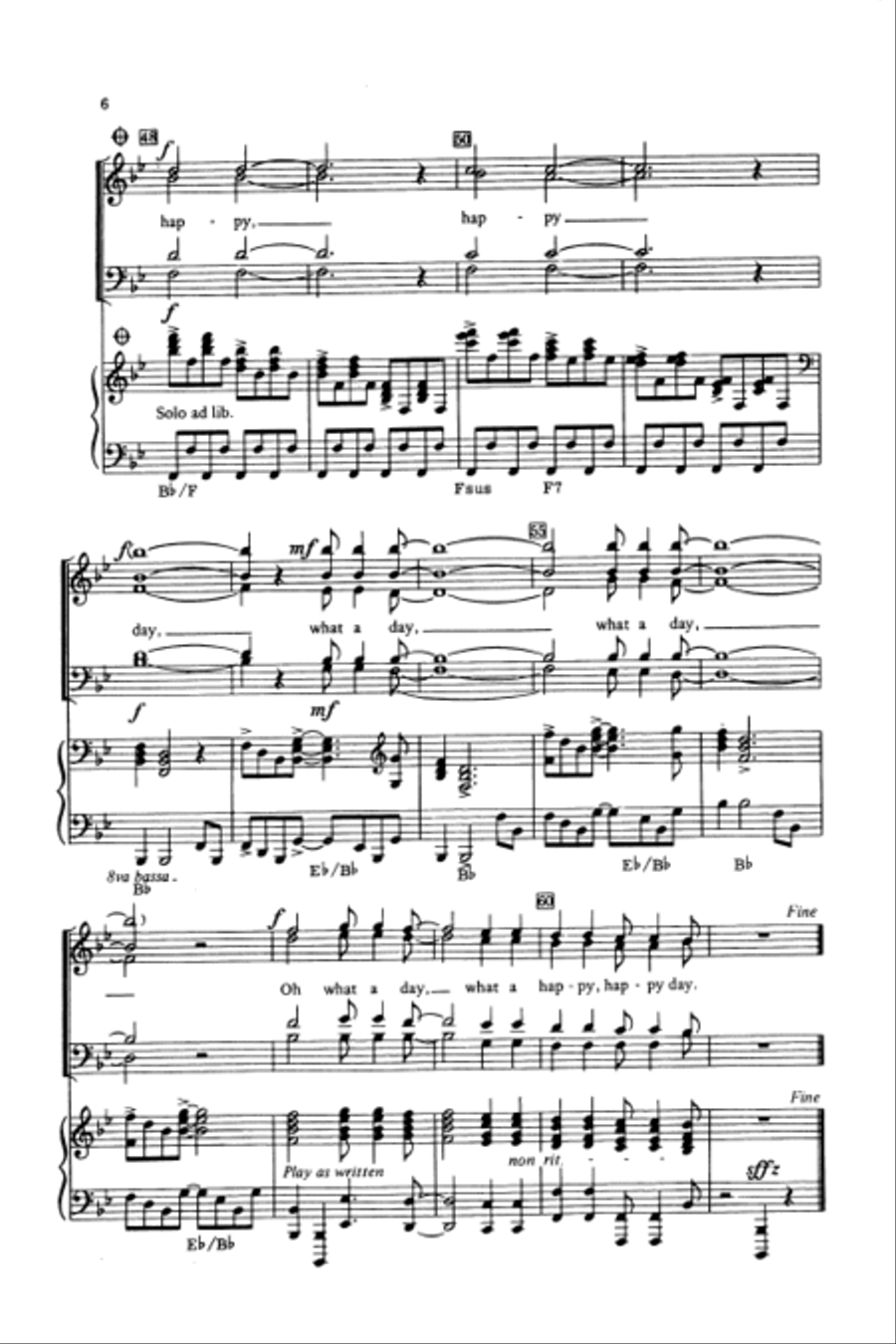 Oh What a Day Oh What a Day 4-Part scores gallery preview page 6