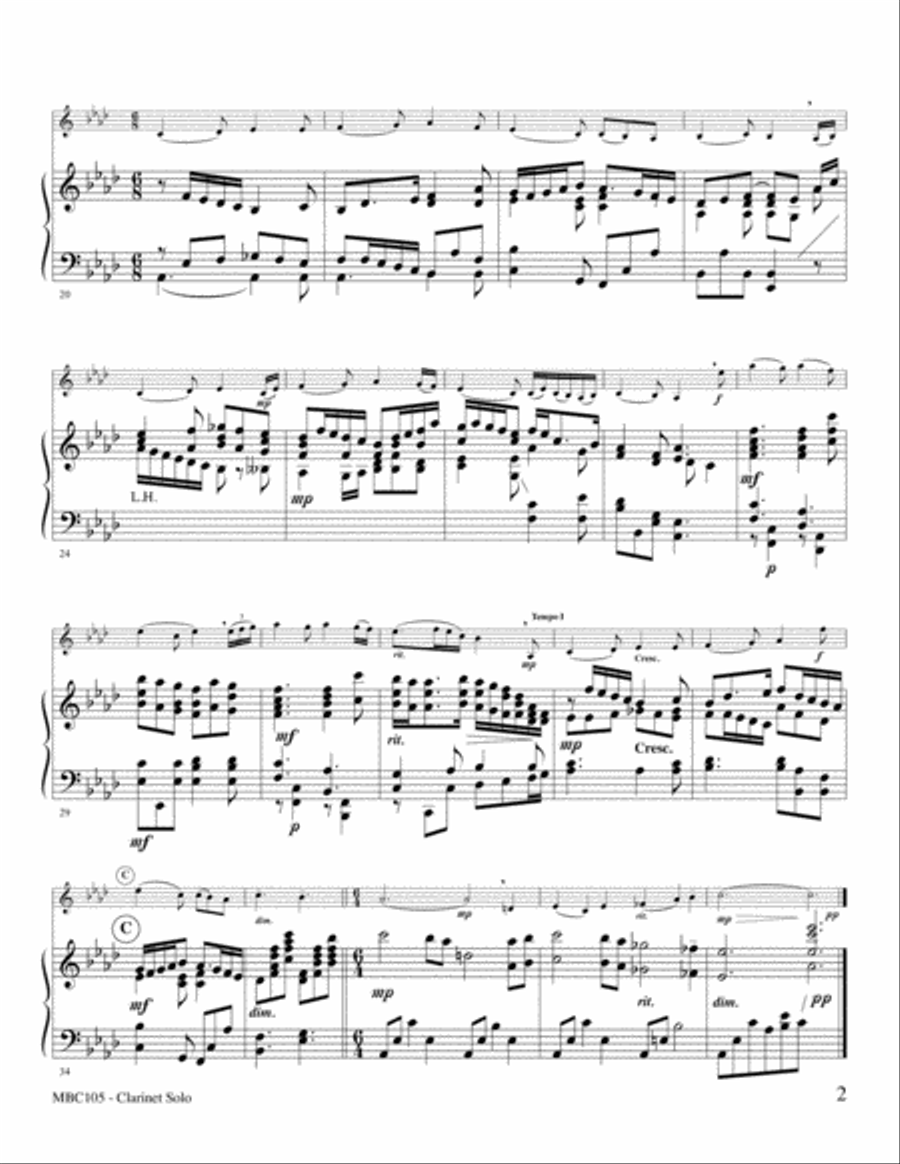 Garden Of Prayer- Medley Clarinet Solo scores gallery preview page 2