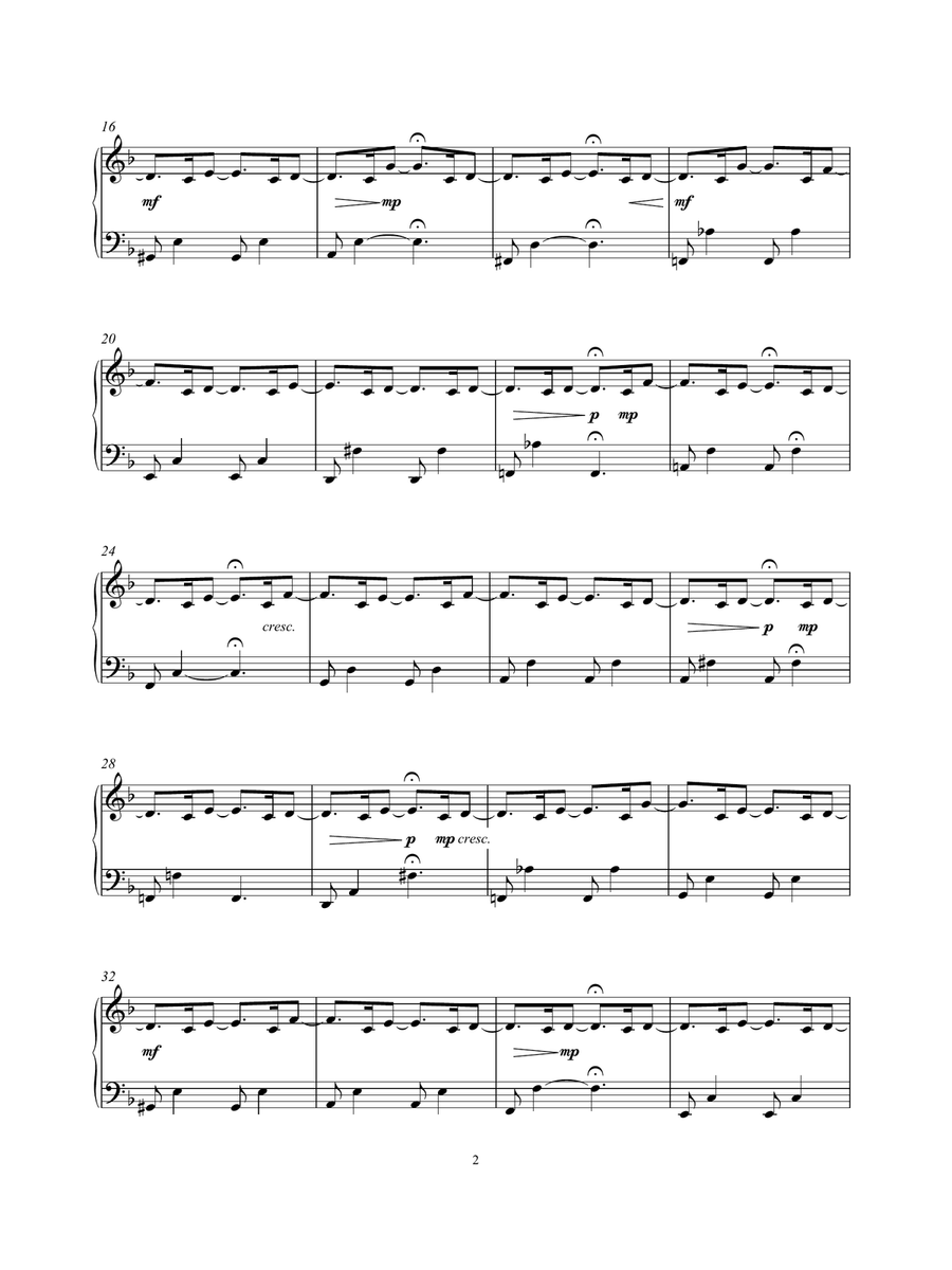 Matches Var. 1 (from Seven Days Walking: Day 2) Piano Solo scores gallery preview page 2