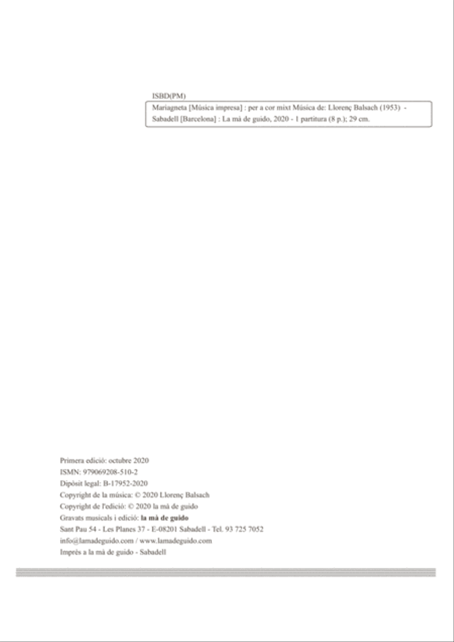 Mariagneta Choir scores gallery preview page 2