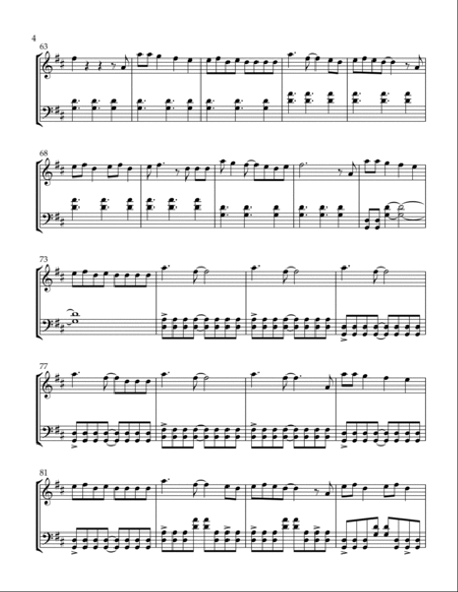 Sugar, We're Goin' Down String Duet scores gallery preview page 4