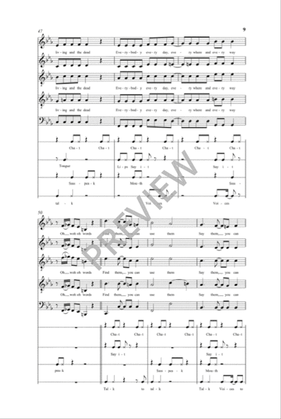 Words Choir scores gallery preview page 8