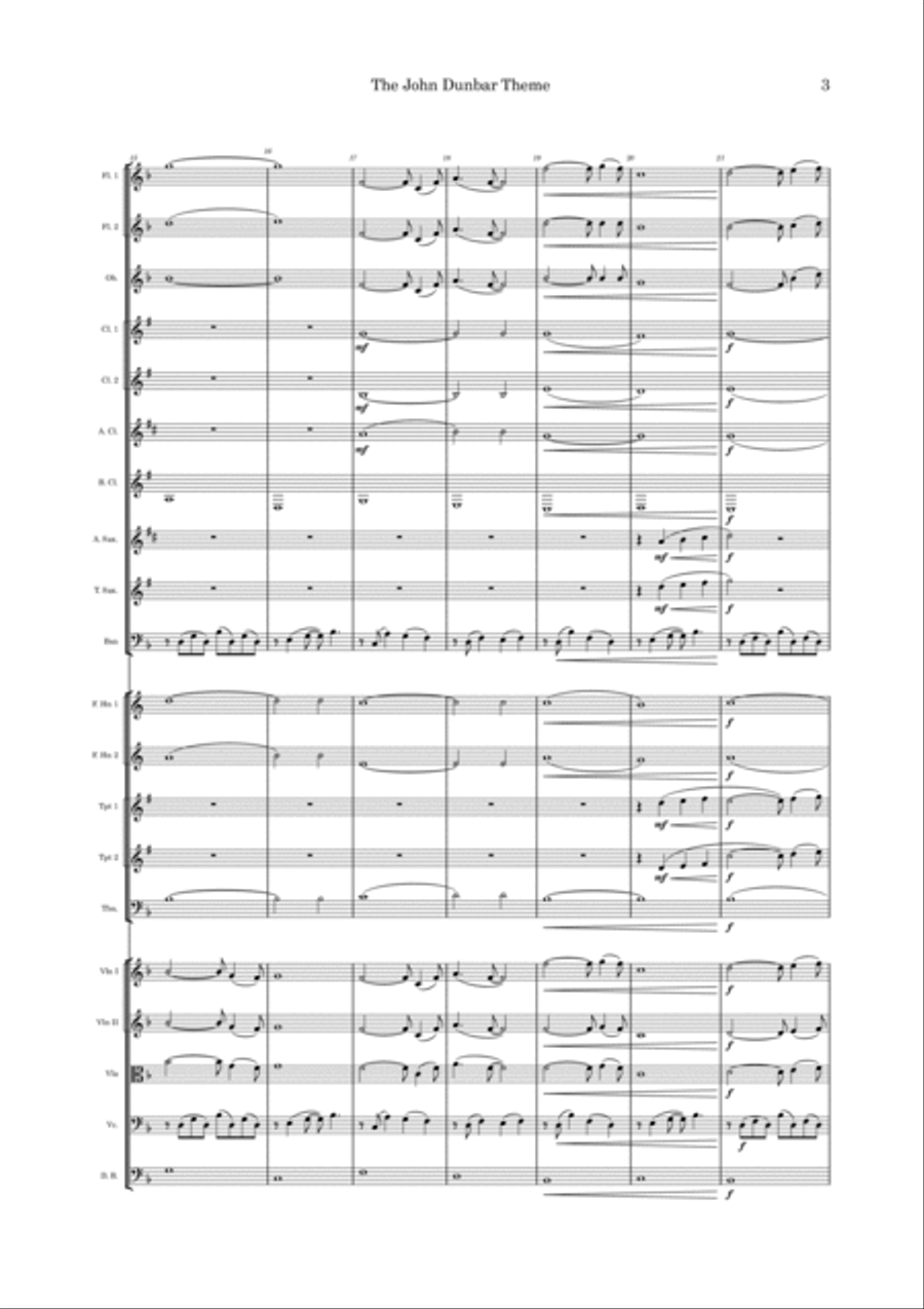 The John Dunbar Theme Full Orchestra scores gallery preview page 3