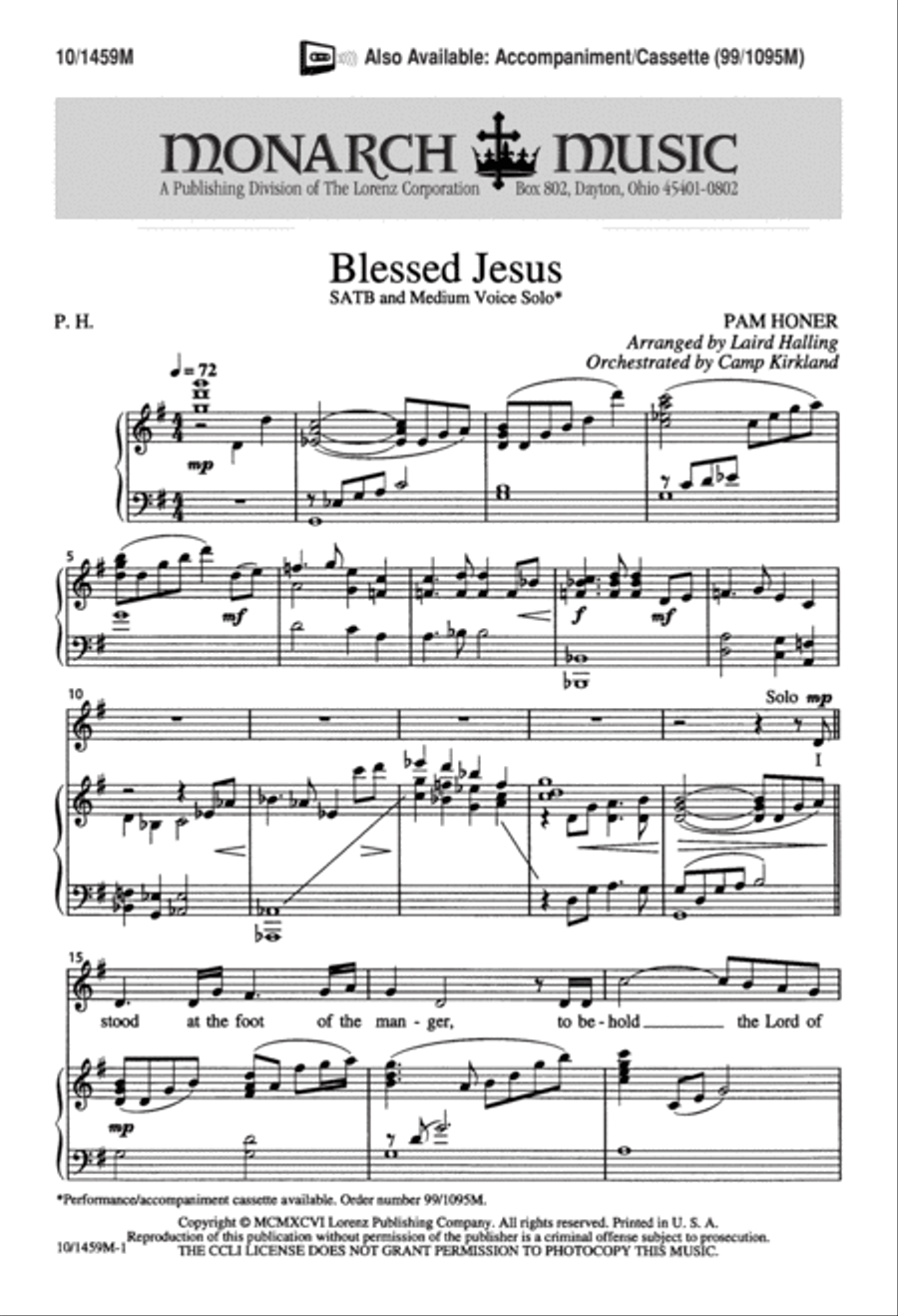 Blessed Jesus Divisi scores gallery preview page 1