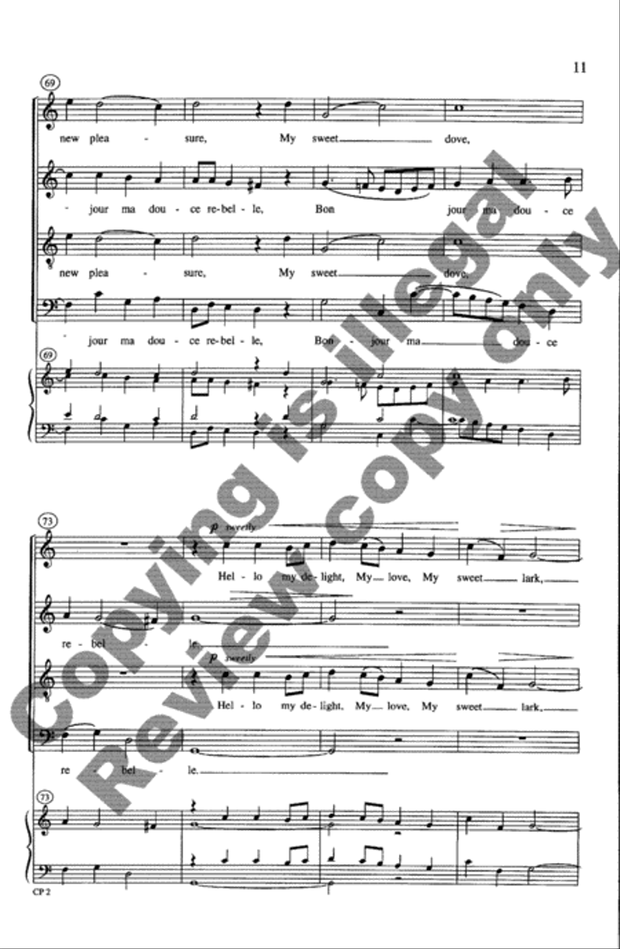 Bon Jour, Mon Coeur Bon Jour, Mon Coeur 4-Part scores gallery preview page 26