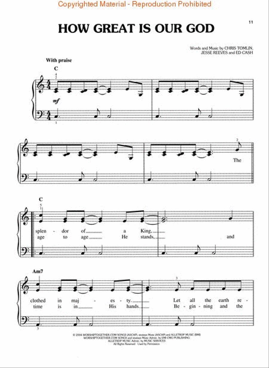 Chris Tomlin - Arriving Easy Piano scores gallery preview page 4