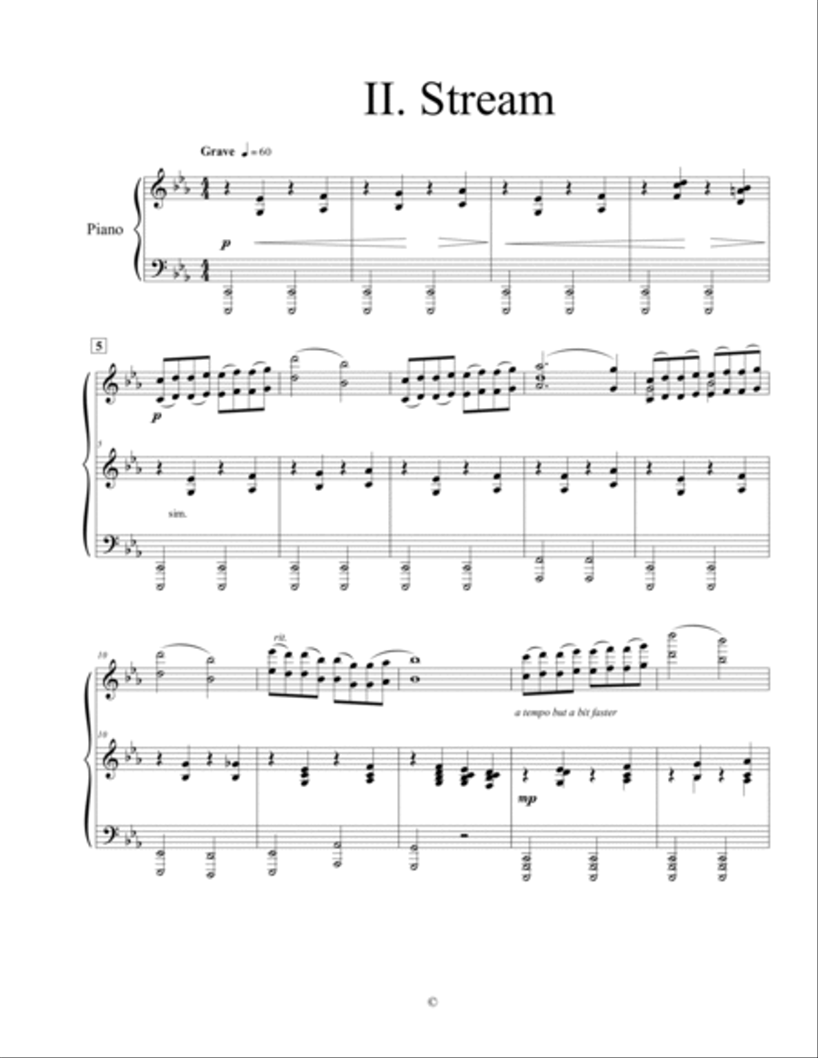 The Falls for Solo Piano Piano Solo scores gallery preview page 5