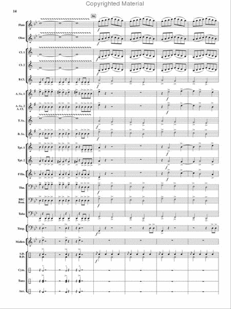 Renegade Dances Renegade Dances Concert Band scores gallery preview page 14