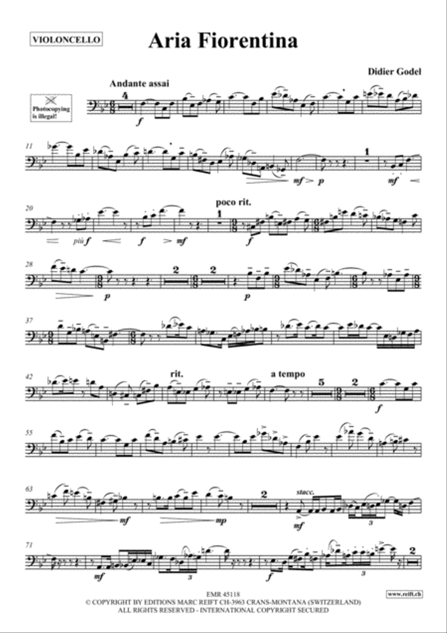 Aria Fiorentina Aria Fiorentina Piano Accompaniment scores gallery preview page 2