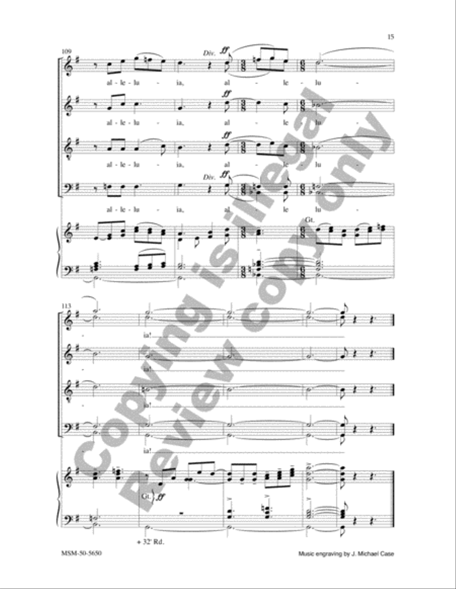 Hail this Joyful Day's Return 4-Part scores gallery preview page 15