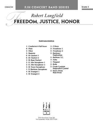 Freedom, Justice, Honor: Score