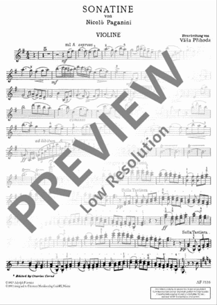 Sonatina Violin Solo scores gallery preview page 11