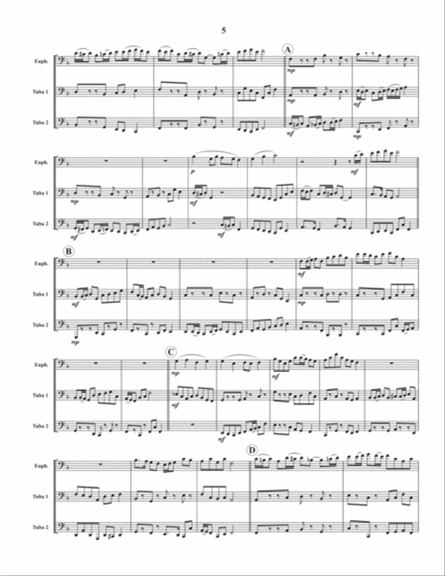 10 Trios for Euphonium and Two Tubas Brass Trio scores gallery preview page 6