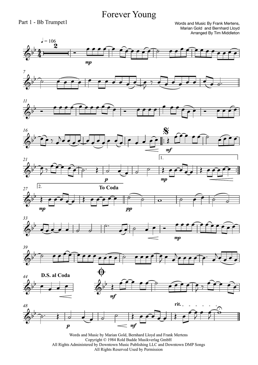 Forever Young Brass Ensemble scores gallery preview page 2