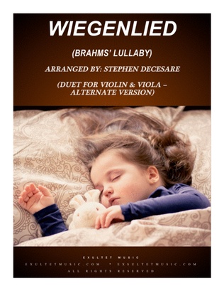 Book cover for Wiegenlied (Brahms' Lullaby) (Duet for Violin & Viola - Alternate Version)