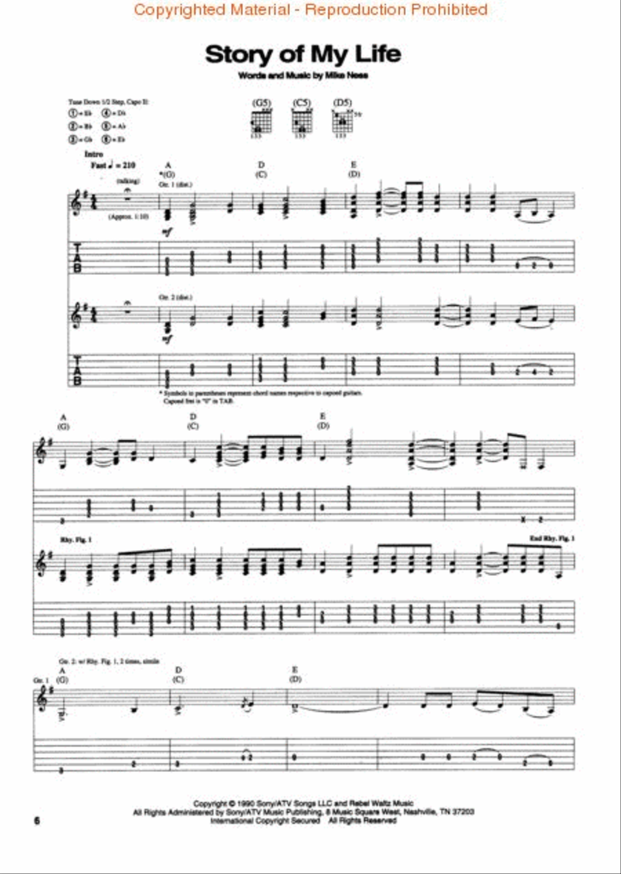 Social Distortion – Live at the Roxy Electric Guitar scores gallery preview page 2