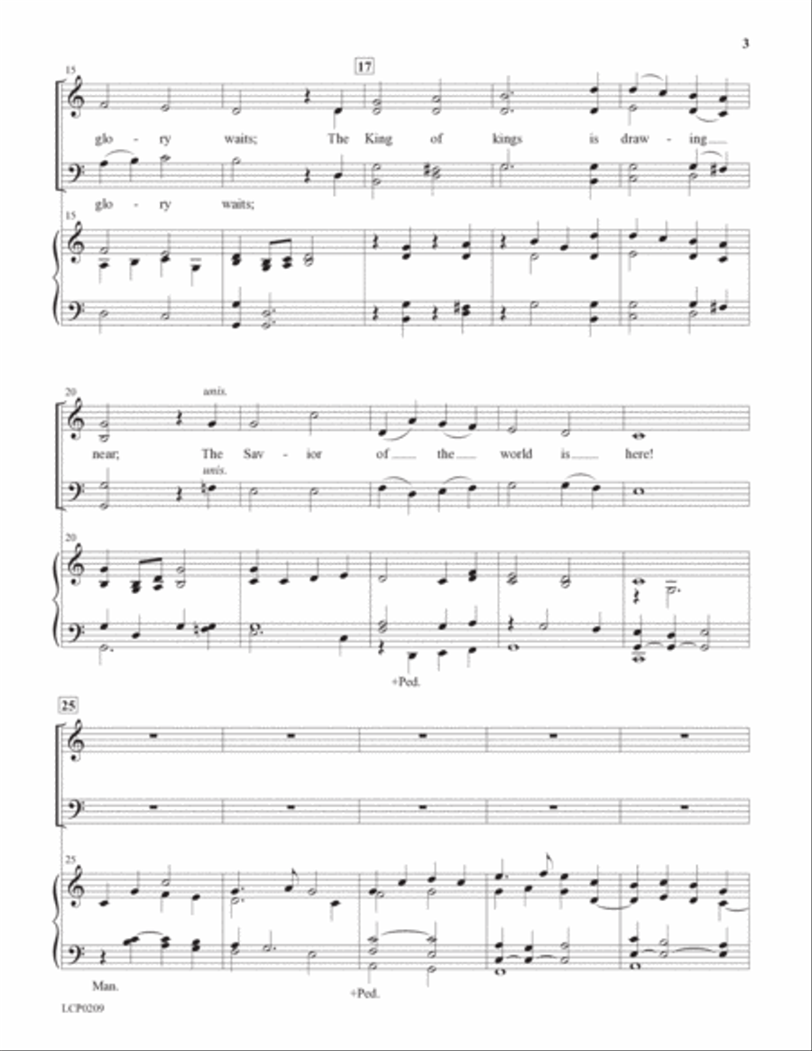 Lift Up Your Heads, Ye Mighty Gates 4-Part scores gallery preview page 3