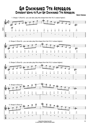 G# Diminished 7th Arpeggios (5 Ways to Play)
