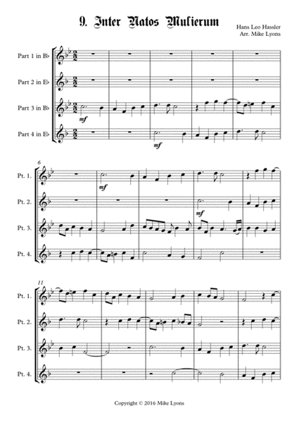 Inter Natos Mulierum - Cantiones Sacrae (Brass quartet) image number null